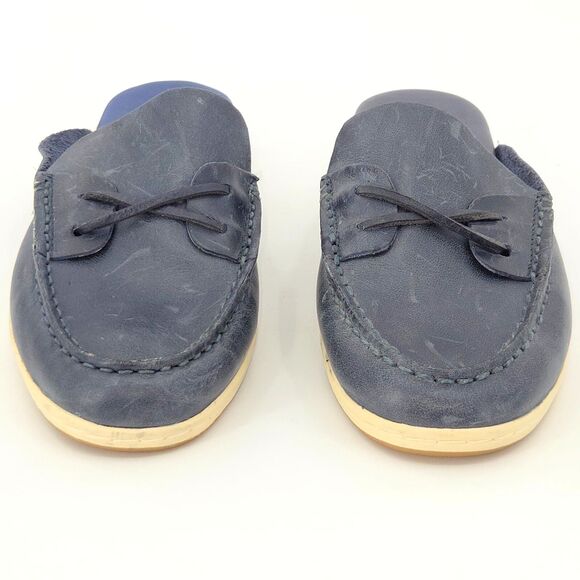 Sperry Mulefish Boat Shoes Womens Size 6 Blue Distressed Leather Nautical Prep - Picture 5 of 11